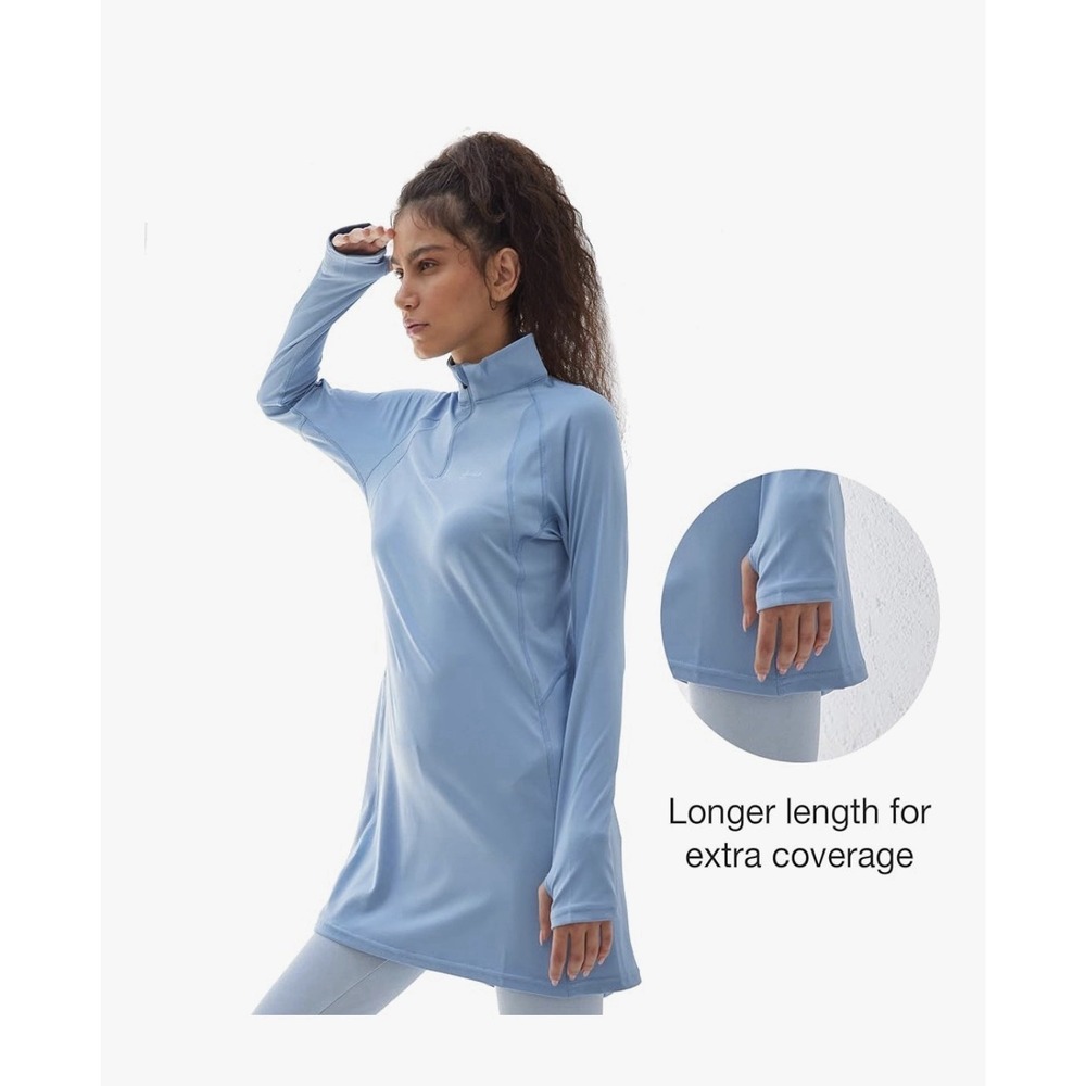 Sorbet Women's XXL Long Sleeve UPF 50+ Top Athletic Tunic Athleisure Quick Dry